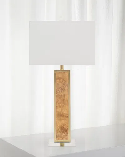 Couture Lamps Blair 32" Faux Burlwood Table Lamp In Brown
