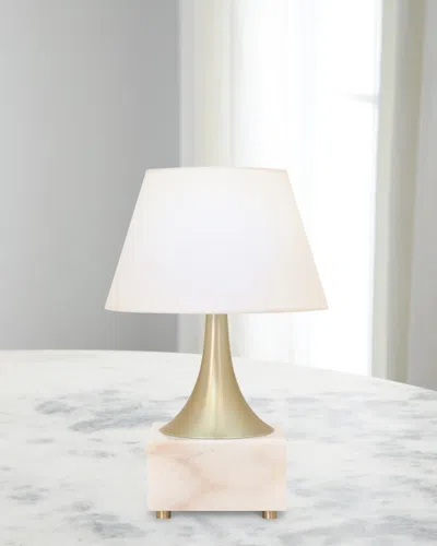 Couture Lamps Marble Rechargeable 12" Table Lamp In White