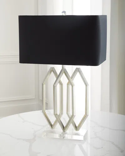 Couture Lamps Prescott Triple Table Lamp In Silver