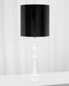 Couture Lamps White Spindle Lamp In White/black