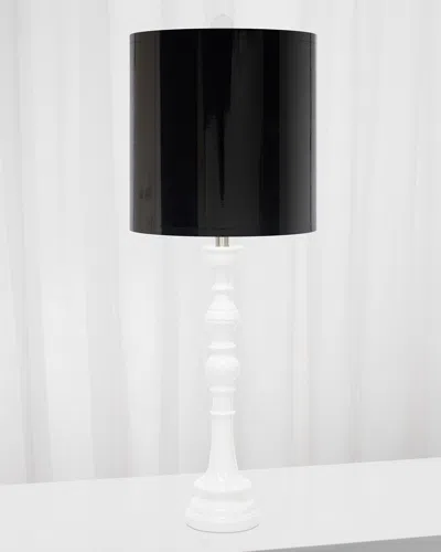 Couture Lamps White Spindle Lamp In Black