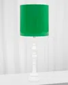 Couture Lamps White Spindle Lamp In Green