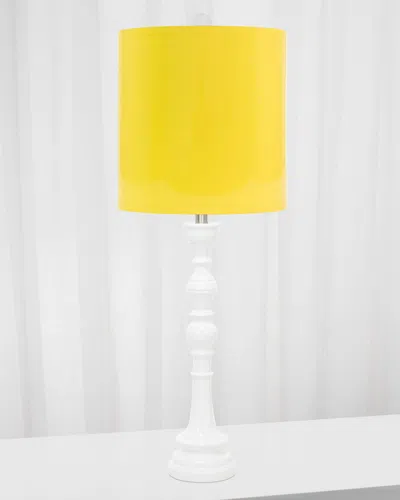 Couture Lamps White Spindle Lamp In Yellow