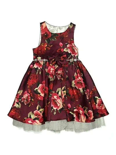 Pre-owned Couture Princess Kids' Dress In Burgundy