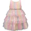 Couture Princess Babies'  Sequin Tiered Dress In Rainbow