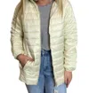 Couture Tee Company Packable Lightweight Puffer Jacket In Ivory In Multi