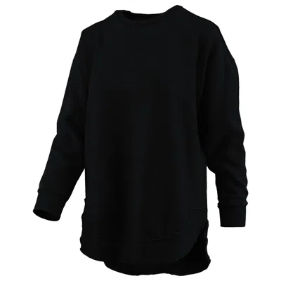 Couture Tee Company Women's Comfy Round Here Sweatshirt In Black