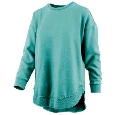 Couture Tee Company Women's Comfy Round Here Sweatshirt In Chalky Mint In Multi