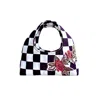 Couture To Your Door Women's Black / White Upcycled Chequered Mini Bag In Multi