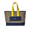 Couture To Your Door Women's Brown / Blue Large Woven Denim Tote Bag In Multi