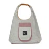 Couture To Your Door Women's Brown / Grey / Neutrals Upcycled Grey Hobo Bag In Brown/grey