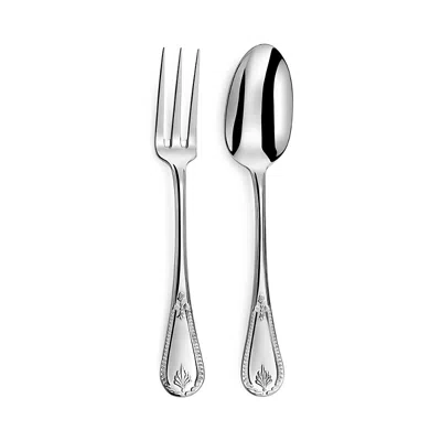 Couzon Consul Serving Fork & Serving Spoon Set In Silver