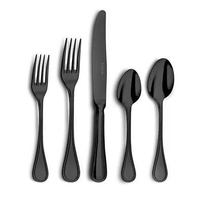 COUZON LE PERLE BLACK 5 PIECE PLACE SETTING
