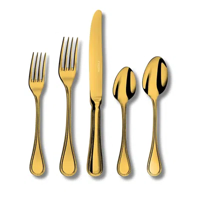 COUZON LE PERLE GOLD 5 PIECE PLACE SETTING