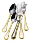 Couzon Le Perle Gold Accent 5 Piece Place Setting In Gold