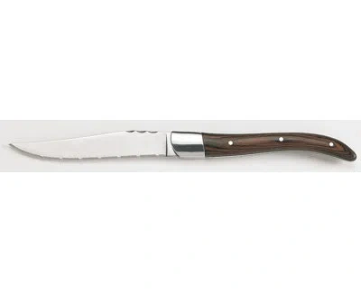 Couzon Royal Wood 4 Piece Steak Knife Set In Brown