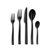 Couzon Side Pvd Black 5 Piece Place Setting In Black