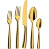 Couzon Silhouette Pvd Gold 5 Piece Place Setting In Gold