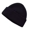Cove Men's Blue Navy Ribbed Cashmere Beanie In Blue