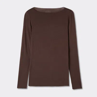 Cove Women's Boat Neck Brown Modal / Cashmere Base Layer