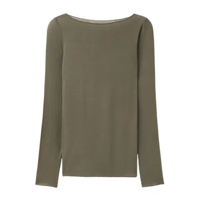 Cove Women's Boat Neck Sage Green Modal / Cashmere Base Layer