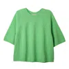 Cove Women's Brooke Green Boxy Short Sleeve Top