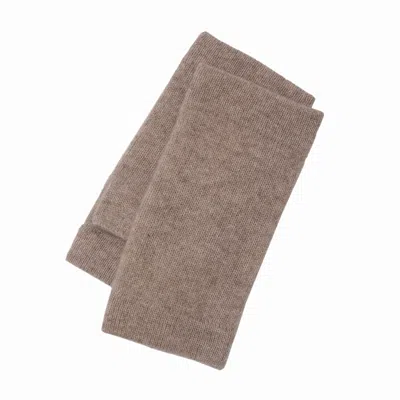 Cove Women's Brown Cashmere Chunky Wrist Warmers Fawn