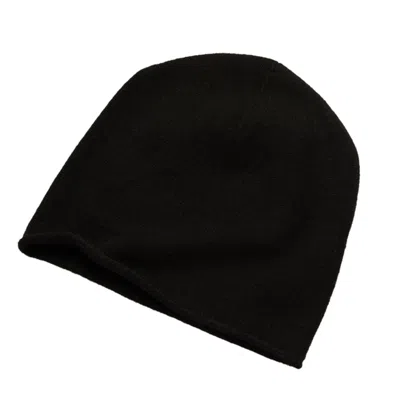 Cove Women's Cashmere Black Beanie Hat