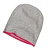 Cove Women's Cashmere Grey & Pink Beanie Hat In Grey