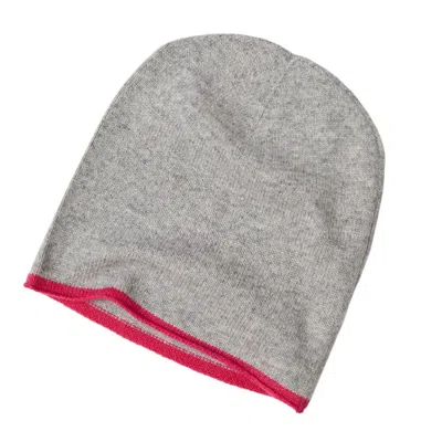 Cove Women's Cashmere Grey Beanie Hat In Gold