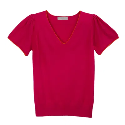 Cove Women's Pink / Purple Sam Pink Short Sleeve Tee In Pink/purple