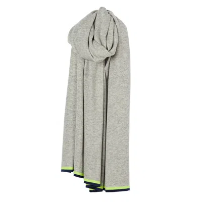 Cove Women's Renee Wrap Grey With Indigo & Neon Yellow In Gray