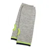 Cove Women's Renee Wrist Warmers Grey With Indigo & Neon Yellow In Grey
