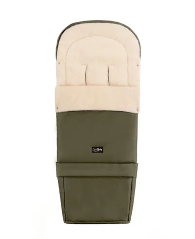 Cover Baby Scandinavian Organic Wool Adjustable Footmuff In Green