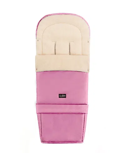 Cover Baby Scandinavian Organic Wool Adjustable Footmuff In Pink