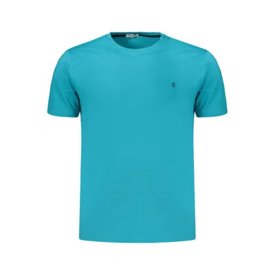 Coveri Moving Azzurro Cotton Men's T-shirt In Blue