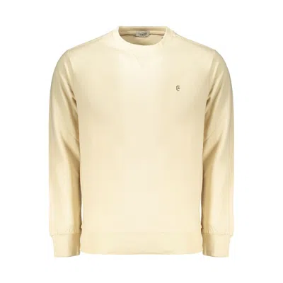 Coveri Moving Beige Cotton Men's Sweatshirt In Yellow