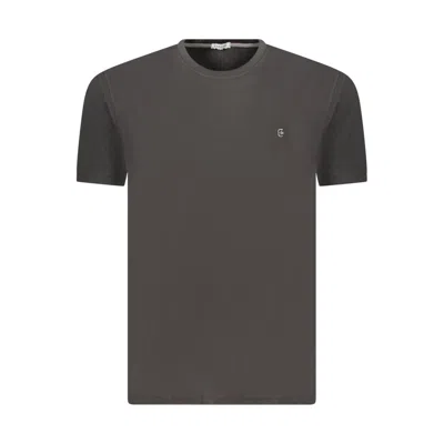Coveri Moving Black Cotton T-shirt In Brown
