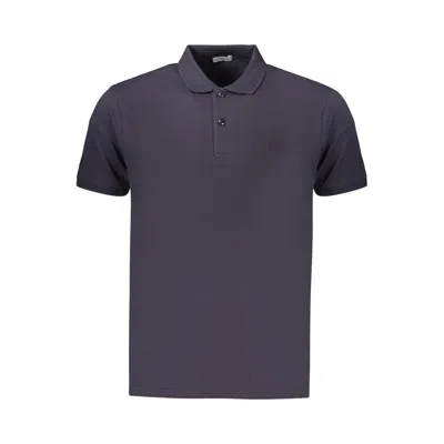 Coveri Moving Blue Cotton Men's Polo In Black