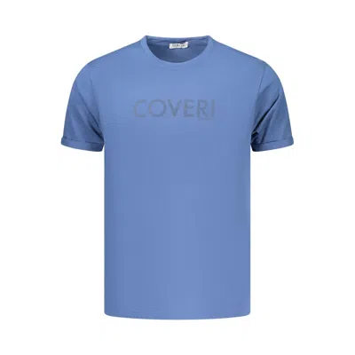 Coveri Moving Blue Cotton Men's T-shirt