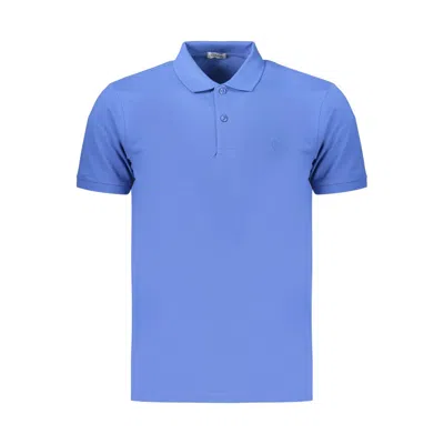 Coveri Moving Blue Cotton Polo Shirt