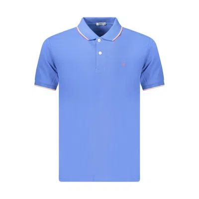 Coveri Moving Blue Cotton Polo Shirt