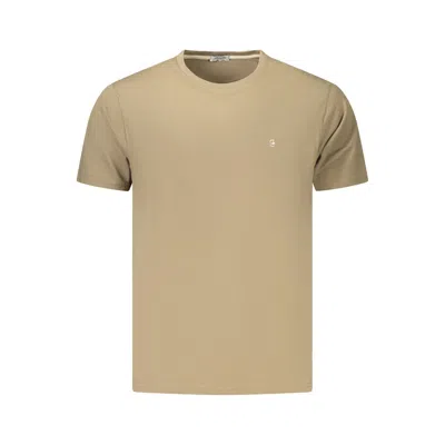 Coveri Moving Brown Cotton Men's T-shirt In Green