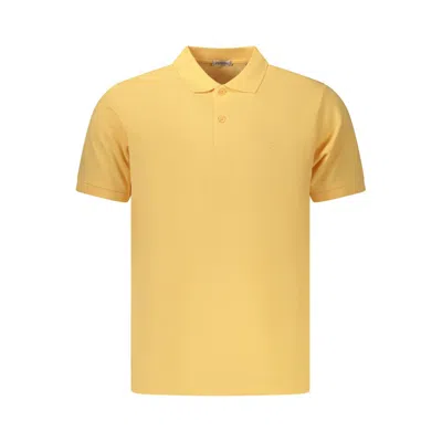 Coveri Moving Orange Cotton Men's Polo Shirt In Yellow