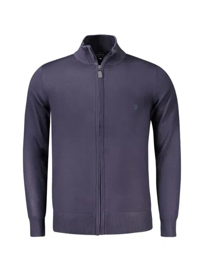 Coveri Moving Zip-up Cotton Sweatshirt In Purple