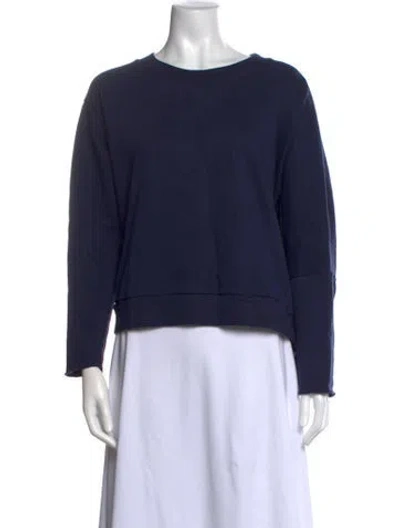 Pre-owned Covert Bateau Neckline Long Sleeve Sweatshirt In Blue