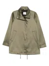Covert Drawstring-hem Jacket In Green