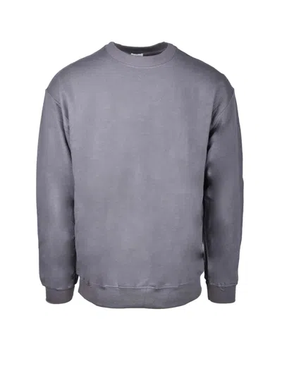 Covert Grey Crewneck Cotton Sweatshirt In Gray