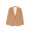 Covert Single-breasted Patch-pocket Blazer In Brown
