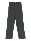 Covert Pressed-crease Trousers In Gray